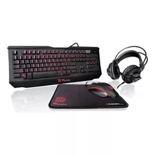 Teclado Mouse Mousepad Headset Tt Esports Gaming Kit Kbgckpl
