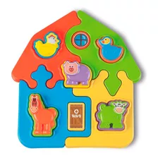 Puzzle Didáctico Granja Animales De Encastre Calesita +12m