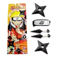Set Naruto Shippuden 2 Kunai + 2 Estrella Shuriken + Bandana