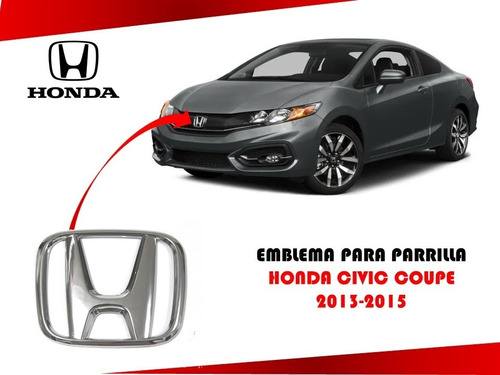 Emblema Para Parrilla Honda Civic 2013-2015 Coupe Foto 3