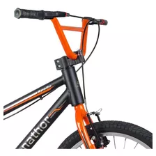 Bicicleta Aro 20 Nathor Apollo - A Partir De 7 Anos Cor Preto/laranja Tamanho Do Quadro 20