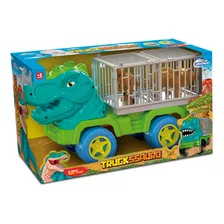 Caminhão Grande Truckssauro Dinossauro Rex + 2 Dinos Pintura