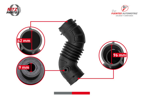 Manguera De Caja Filtro Aire Para Kia Rio 1.6 2012 2013 2014 Foto 3