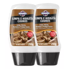 Limpa E Hidrata Couros Bancos Casacos Rodabrill 200g C/ 02un