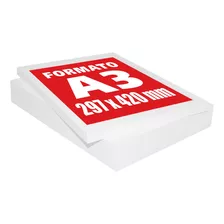 Papel Cartão Triplex 250g Form A3 Branco 50 Fls