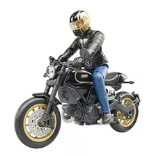 Bruder Ducati Scrambler Cafe Racer Con Vehículos De Conducto