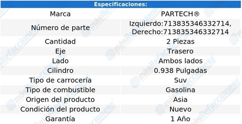 Par Cilindros Ruedas Traseros Oldsmobile Toronado V8 6.6l 77 Foto 2