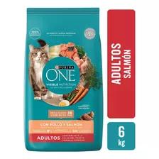 Alimento Purina® One® Para Gato Adulto Sabor Pollo Y Salmón 6 kg