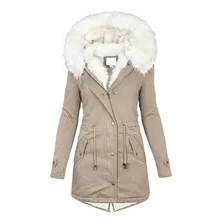 Parka Acolchada De Felpa Para Mujer Para Mayor Calidez Y For