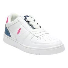 Tenis Casual Blanco Azul Fiusha Para Mujer 1005 O-i