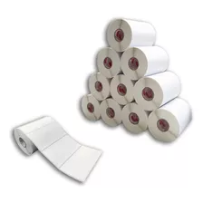 10 Rolos Etiqueta 10x7 100x70 Bopp Adesiva Zebra Argox Elgin Cor Branco