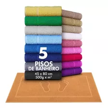 Kit C/5 Tapete Para Banheiro - 50x80cm - 500 G/m² Top 