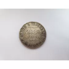 Antiga Moeda De 2000 Reis Ano 1907 Em Prata Xx Gramas