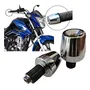 Par De Peso Pezinho De Guidao De Moto Pcx 150 Cromado +bucha Aço Cromado