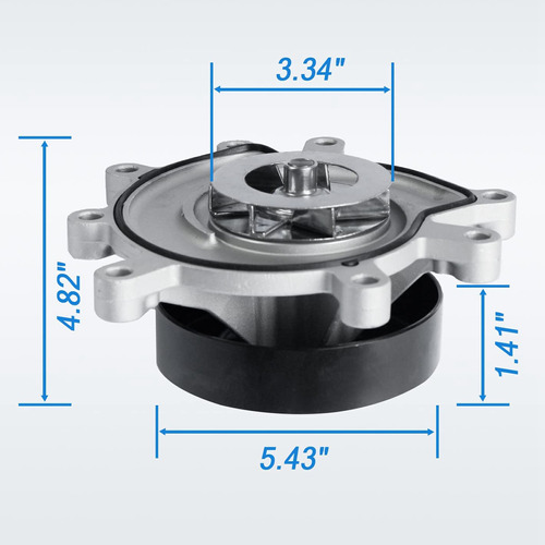 Bomba De Agua Apta Para Jeep Mitsubishi 53 Raider Ram 3.7 L Foto 4
