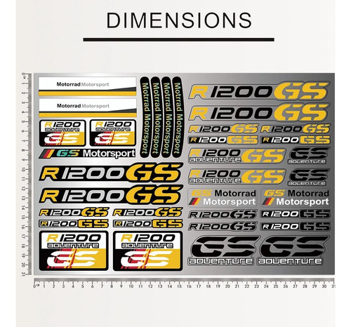 Adhesivos De Carenado De Moto Para Bmw R1250gs R1200gs F900r Foto 2