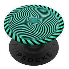 Fascinante Espiral De Ilusión Óptica Aguamarina - Popsockets