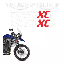 Kit Adesivos Moto Triumph Tiger 800 Xcx Branco Faixas Tanque