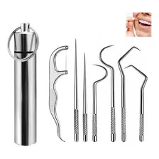 Kit De Limpieza Dental 7 Piezas Acero Inoxidable Higiene 