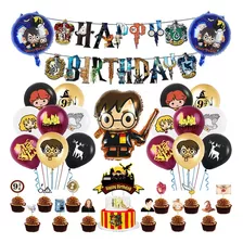 Kit Fiesta Harry Potter Globos Letrero Pastel Cumpleaños