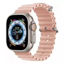 Smartwatch Hw68 Mini Série 8 41mm 2 Pulseiras Nfc Rosa