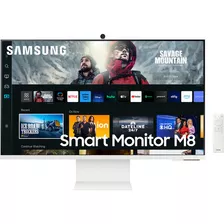 Monitor Smart 4k Hdr 27 Samsung M80c Con Webcam En Blanco