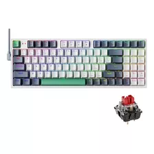 Teclado Gamer Machenike K500-b94 Qwerty Red Cor Branco