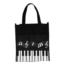 Musica Tema Bolso Lona Piano Llaves Bolsa Bolsa Reutilizabl