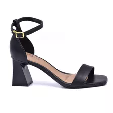 Sandalias Beira Rio Mujer Eco Cuero Taco Bajo Scarpy