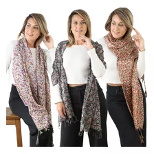 Chalina Pashmina Pañuelo Importado Indu Estampado Pack X3 