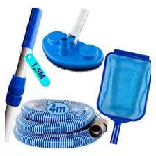 Kit De Limpeza Piscina Inflável Mangueira 4m Aspirador Cabo