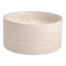 Porta-velas Em Cerâmica Com Vela Aroma Suave Branco