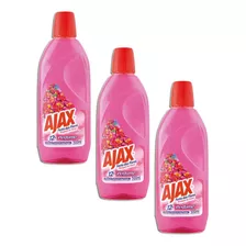 Limpador Ajax Bouquet De Flores 500ml Kit 3