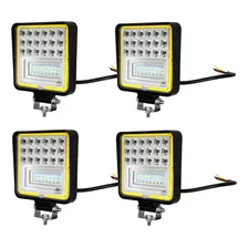 4 Luz Auxiliar Led Ip 67 Foco Forte 6000k 126w Potente