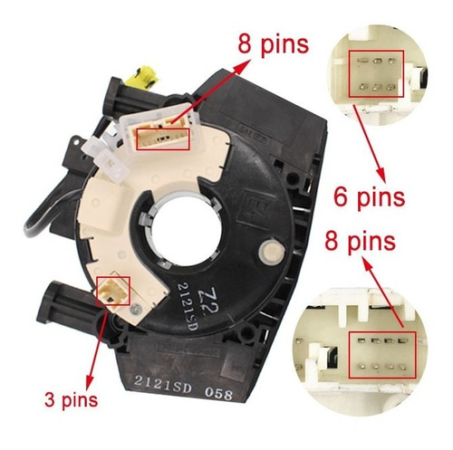 Pista Espiral Volante Claxon Bolsa Nissan Rogue 2008-2014 F Foto 9