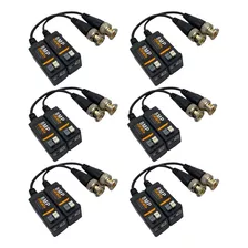 Kit 6 Par Conversor Balun Passivo Engate Rápido 8mp Full Hd