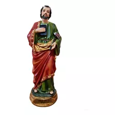 Santo San Judas Tadeo , Elaborado Poliresina, 20cm De Alto