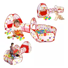 Carpa Piscina De Pelotas Con Tunel Castillo Niños Plegable