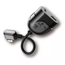 Adaptador Duplo Fone Ouvido Para iPhone P2 P3 Com Carregador Cor Preto