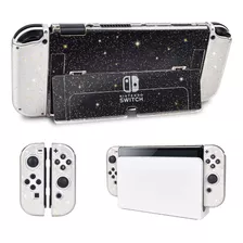 Carcasa Protectora Para Nintendo Switch Oled Con Brillitos