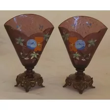 Rdf04365 - Baccarat - Par De Floreiros Japonisant