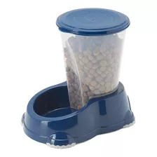 Comedero Perros Gatos Moderna Smart Snacker Azul Osc 1.5 L