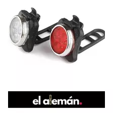 Kit Juego Luces Bicicleta Led Recargables Trasera Delantera