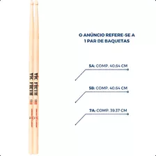 Baqueta 5a Vic Firth American Classic Ponta De Madeira Hickory