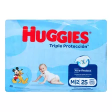 Pañal Huggies Triple Proteccion Etapa 2 X 25 Unidades Tamaño Mediano (m)