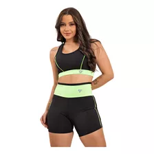 Kit Conjunto Fitness Feminino Roupa Academia Short E Top