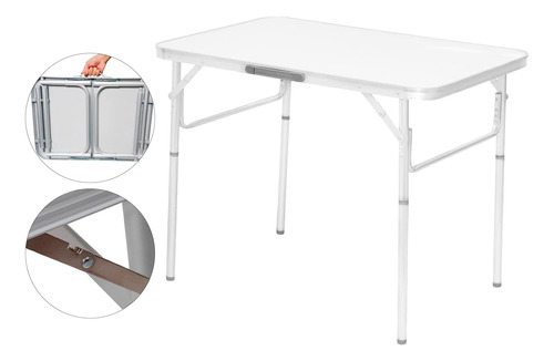 Mesa Dobravel Portatil Vira Maleta Camping Praia 90x60