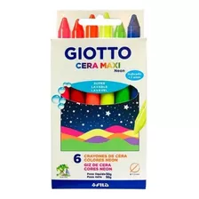 Crayones De Cera Giotto Maxi Neon X 6 Fluo