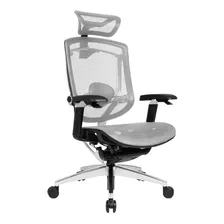 Cadeira Escritório Dt3 Office Iryna V2 Grey - 13625-7 Cor Cinza Material Do Estofamento Mesh