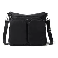 Baggallini Voyage Slim Hobo Para Mujer, Negro, Talla Única E